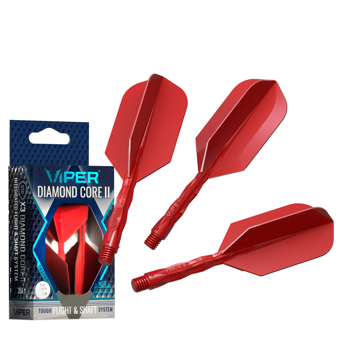 Viper Diamond Core II Slim flight, In-Between shaft, Red