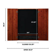 Viper Metropolitan Electronic Soft Tip Dartboard and Cabinet Bundle: Elite Set (800 Dartboard, Darts and Throw Line Light), Cinnamon Finish