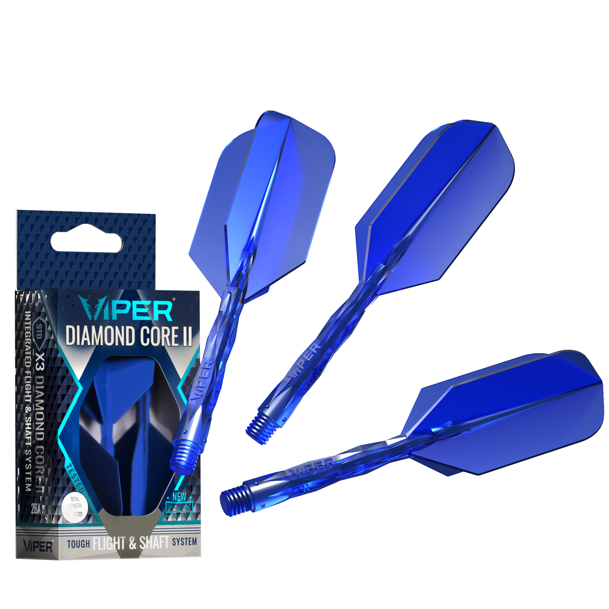 Viper Diamond Core II Slim flight, Medium shaft, Blue