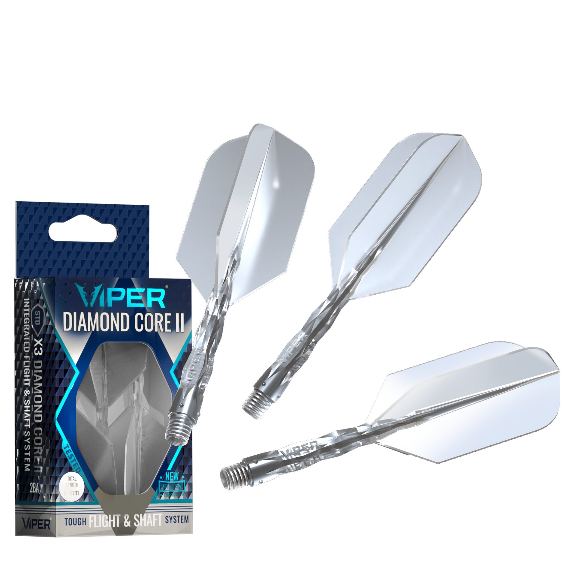Viper Diamond Core II Slim flight, In-Between shaft, Clear