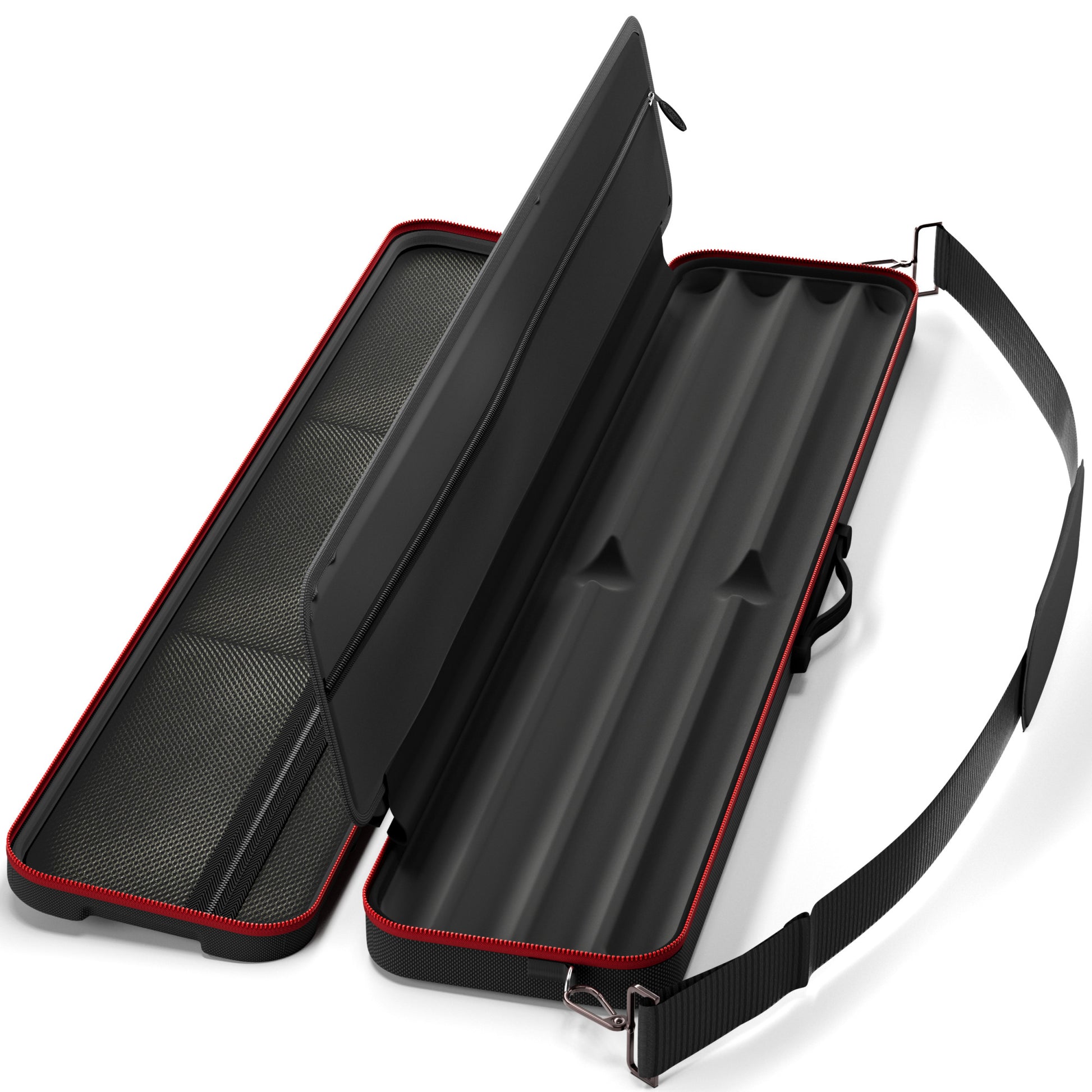 Casemaster Parallax Guard Billiard Cue Case (Pool Stick Case) | Red