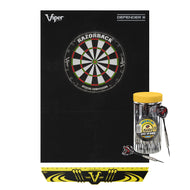 Viper Razorback Sisal Dartboard, Defender III Dart Surround, Jar of 20 Darts and Viper Edge Throwline