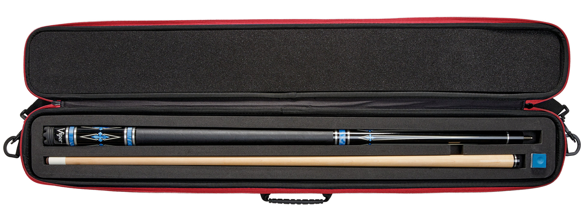 Casemaster Parallax Plus Billiard Cue Case (Pool Stick Case) | Red