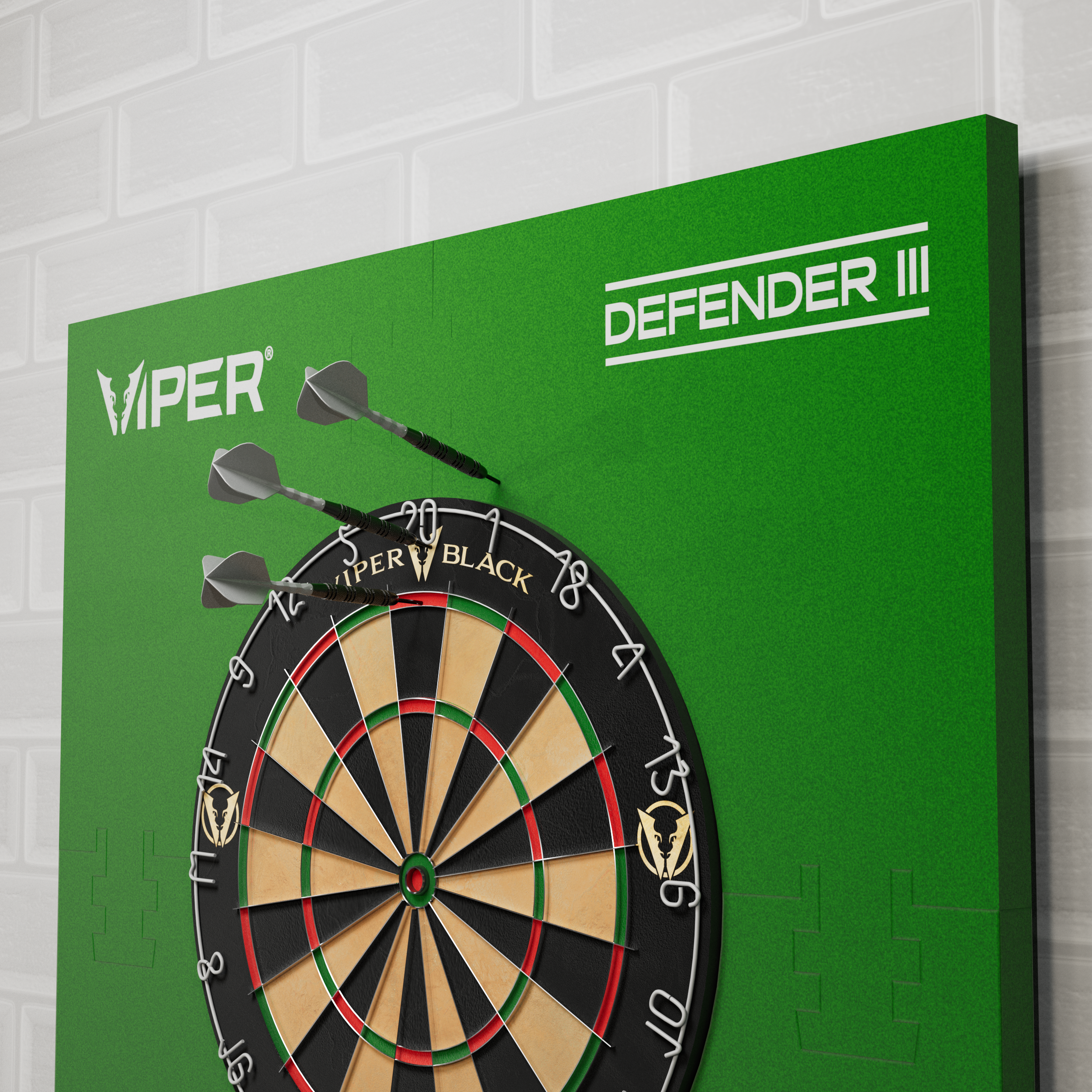 Viper Wall Defender III Dartboard Surround Green