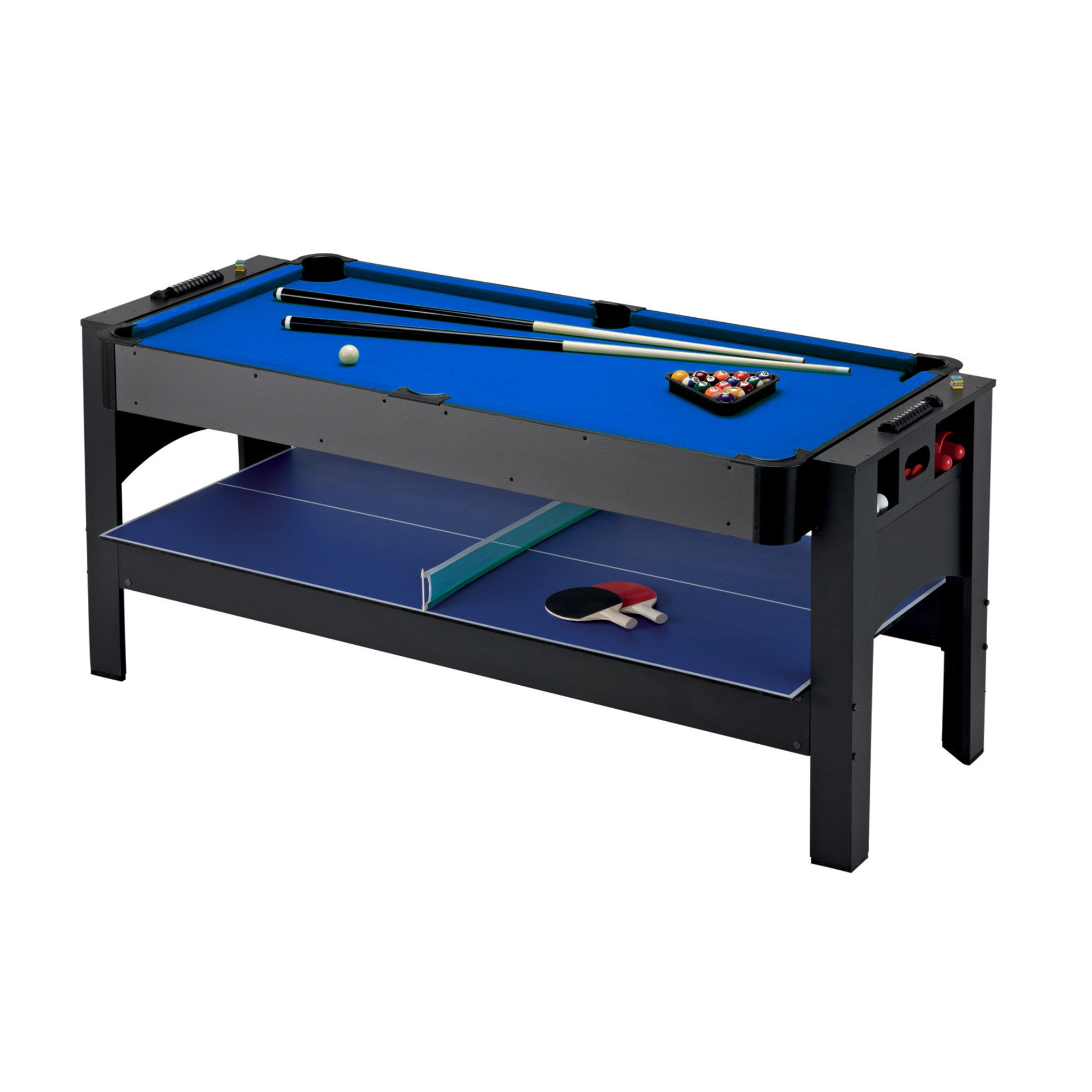Fat Cat 3-in-1 6' Flip Multi-Game Table Blue Top