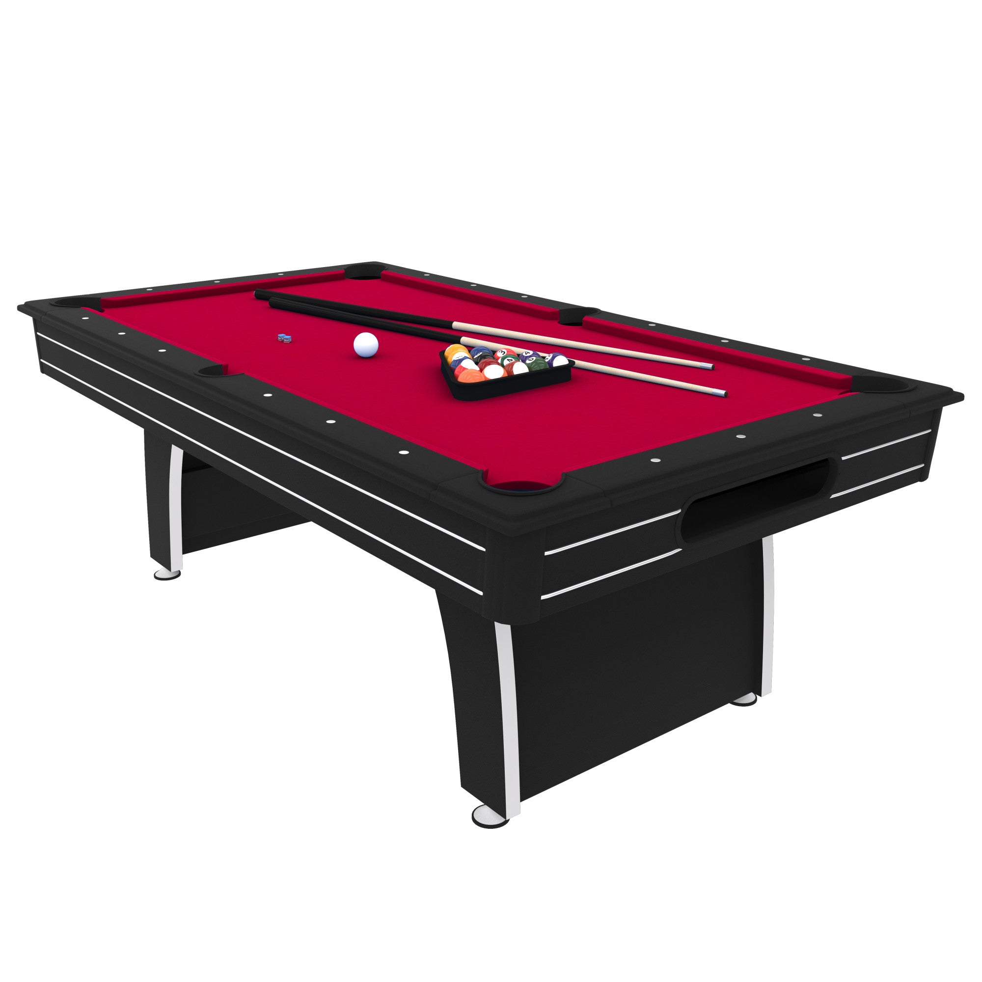 Fat Cat Tucson 7' Pool Table with Ball Return Red Playing Surface