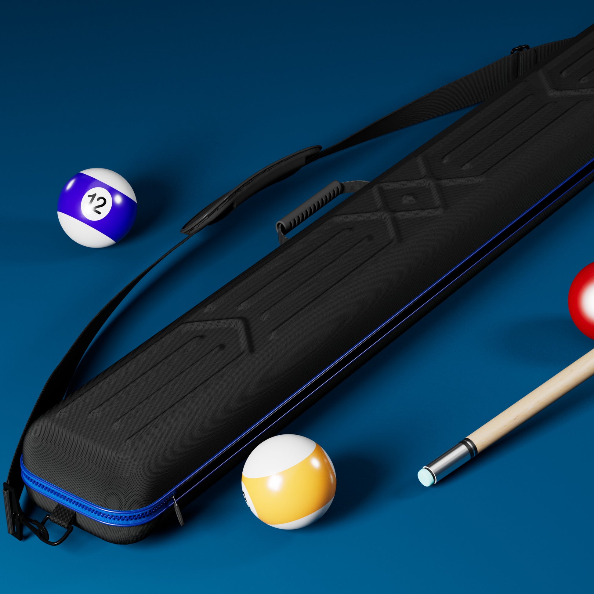 Casemaster Parallax Pro Billiard Cue Case (Pool Stick Case) | Blue