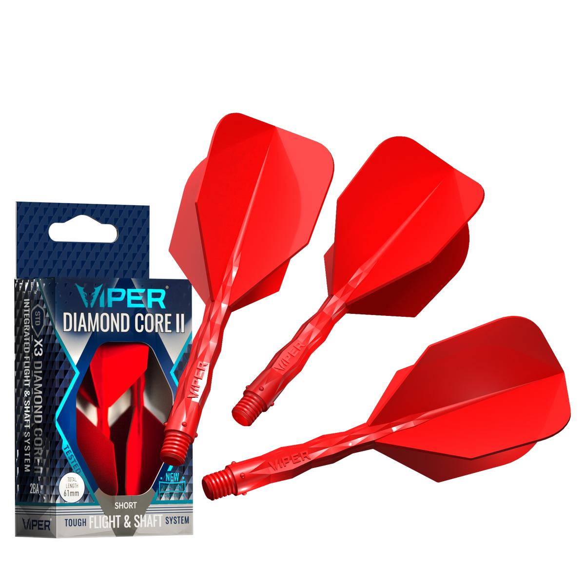 Viper Diamond Core II Standard flight, In-Between shaft, Red