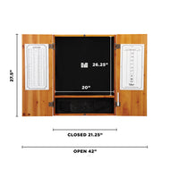 Viper Metropolitan Sisal Fiber Bristle Dartboard and Cabinet Bundle: Premium Set (Razorback Dartboard and Darts), Oak Finish