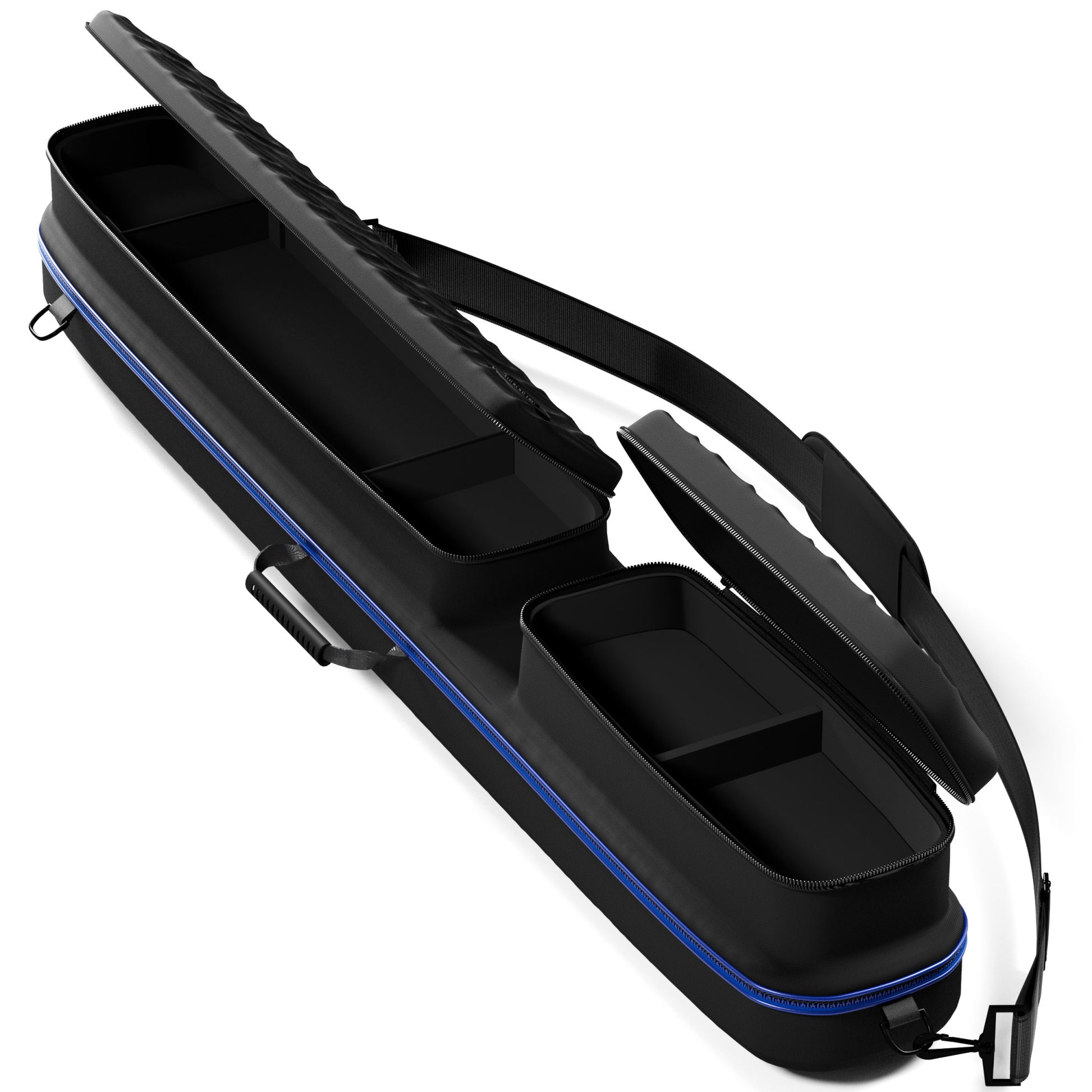 Casemaster Parallax Diamond Billiard Cue Case (Pool Stick Case) | Blue