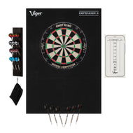 Viper Shot King Dartboard, Wall Defender III, Dry Erase Scoreboard, and Black Dart Caddy