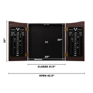 Viper Vault Sisal/Bristle Steel Tip Dartboard & Cabinet Bundle: Elite Set (Shot King Dartboard, Darts, Shadow Buster and Throw Line Light)