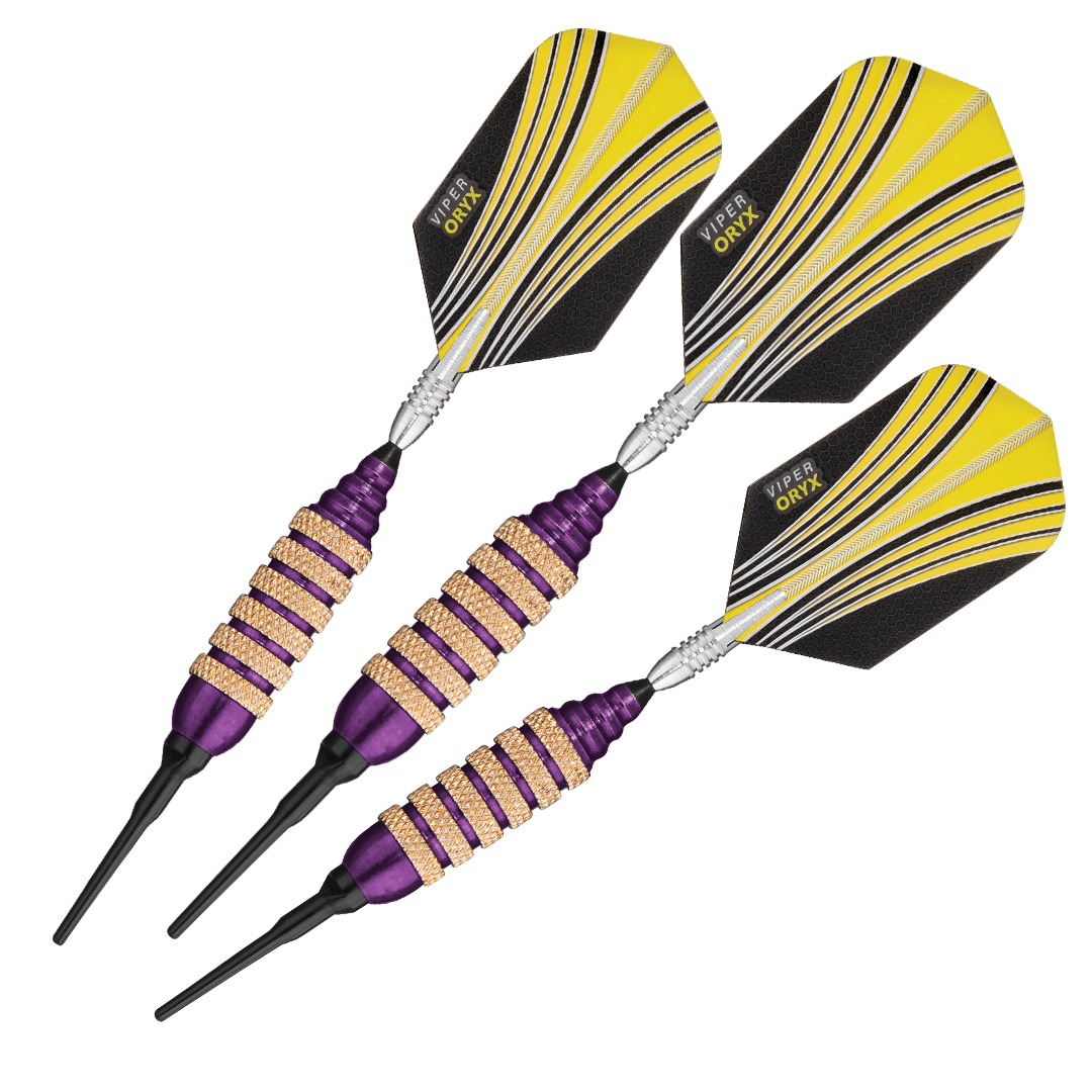 Dardos de punta blanda Viper Spinning Bee morados de 16 gramos 