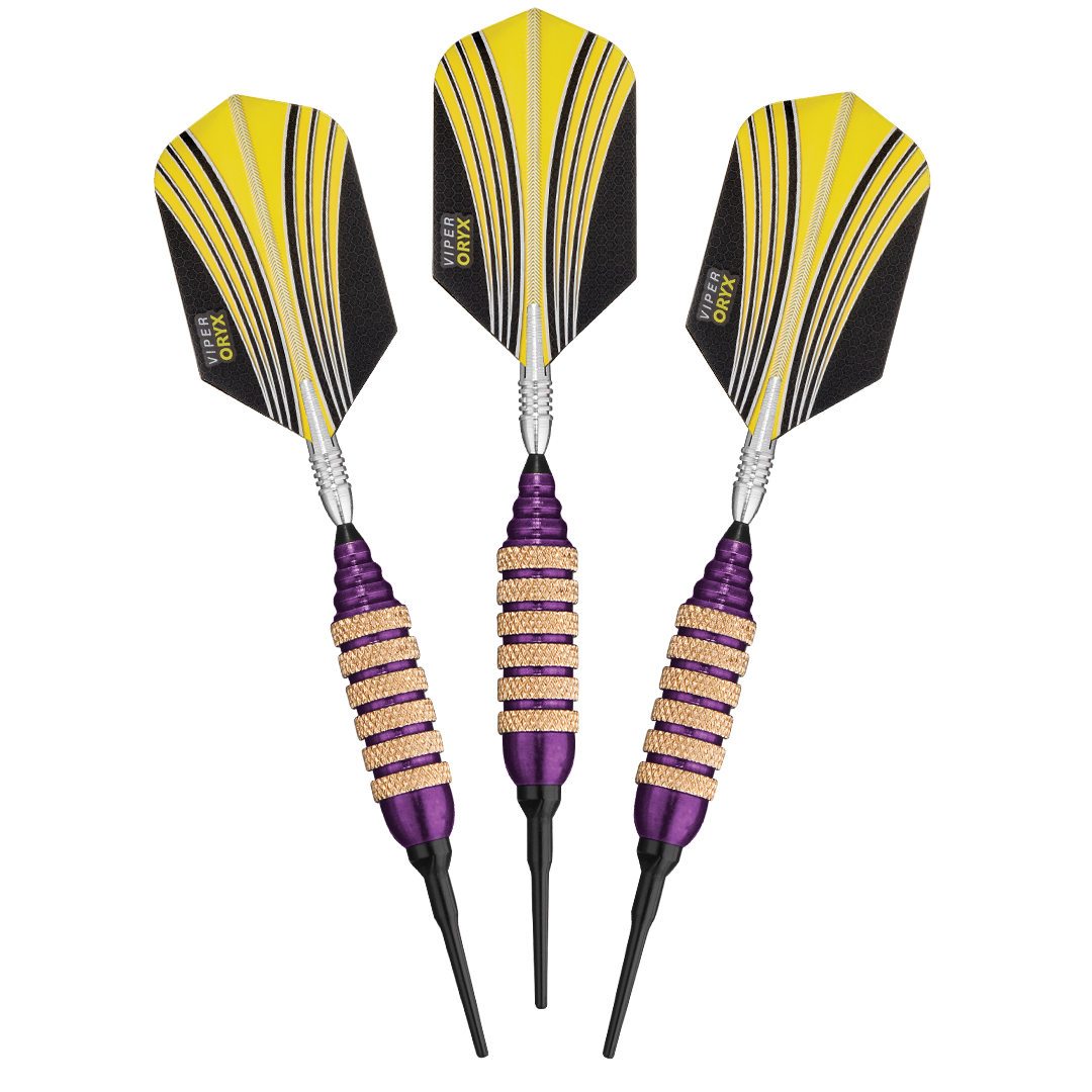 Dardos de punta blanda Viper Spinning Bee morados de 16 gramos 