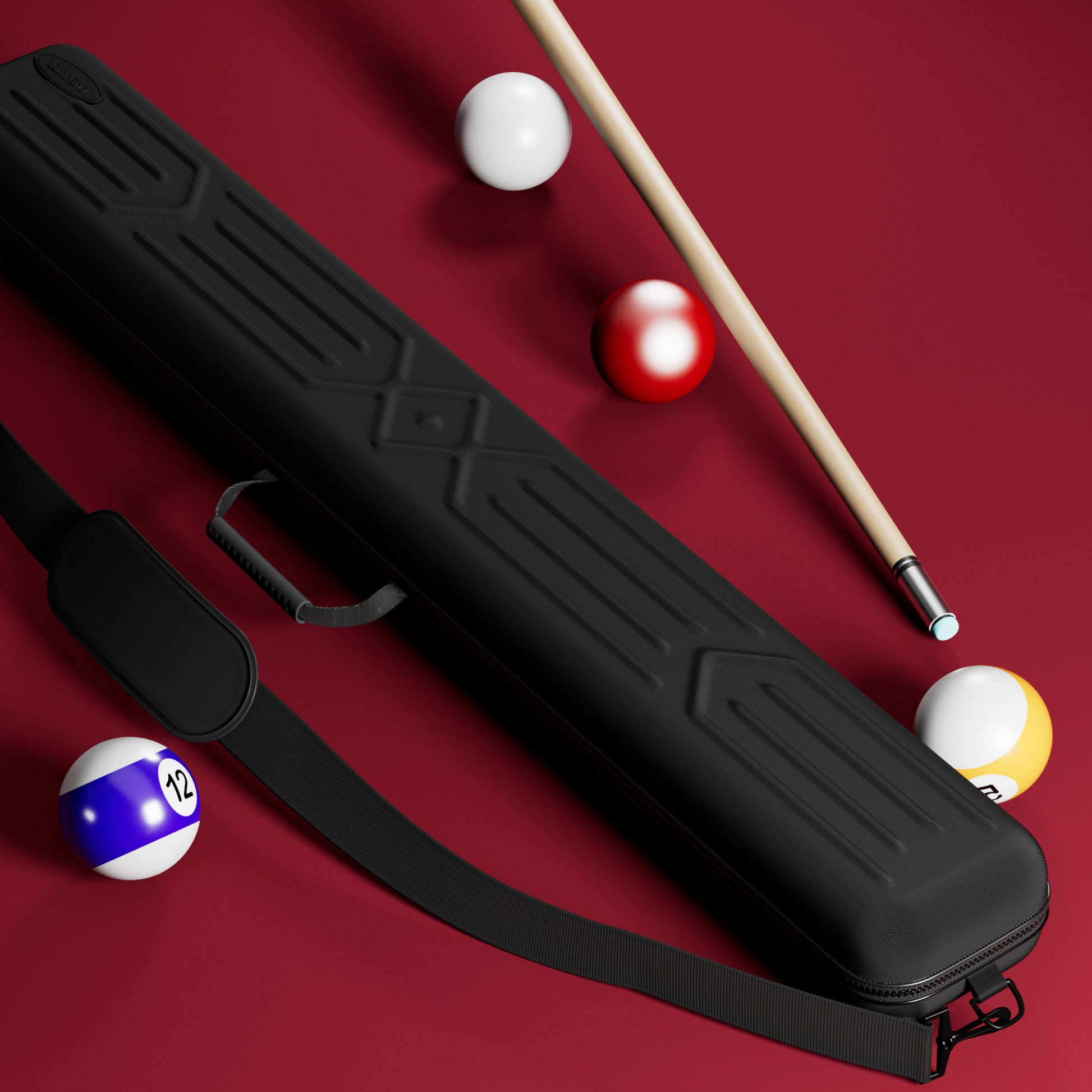 Casemaster Parallax Pro Billiard Cue Case (Pool Stick Case) | Black