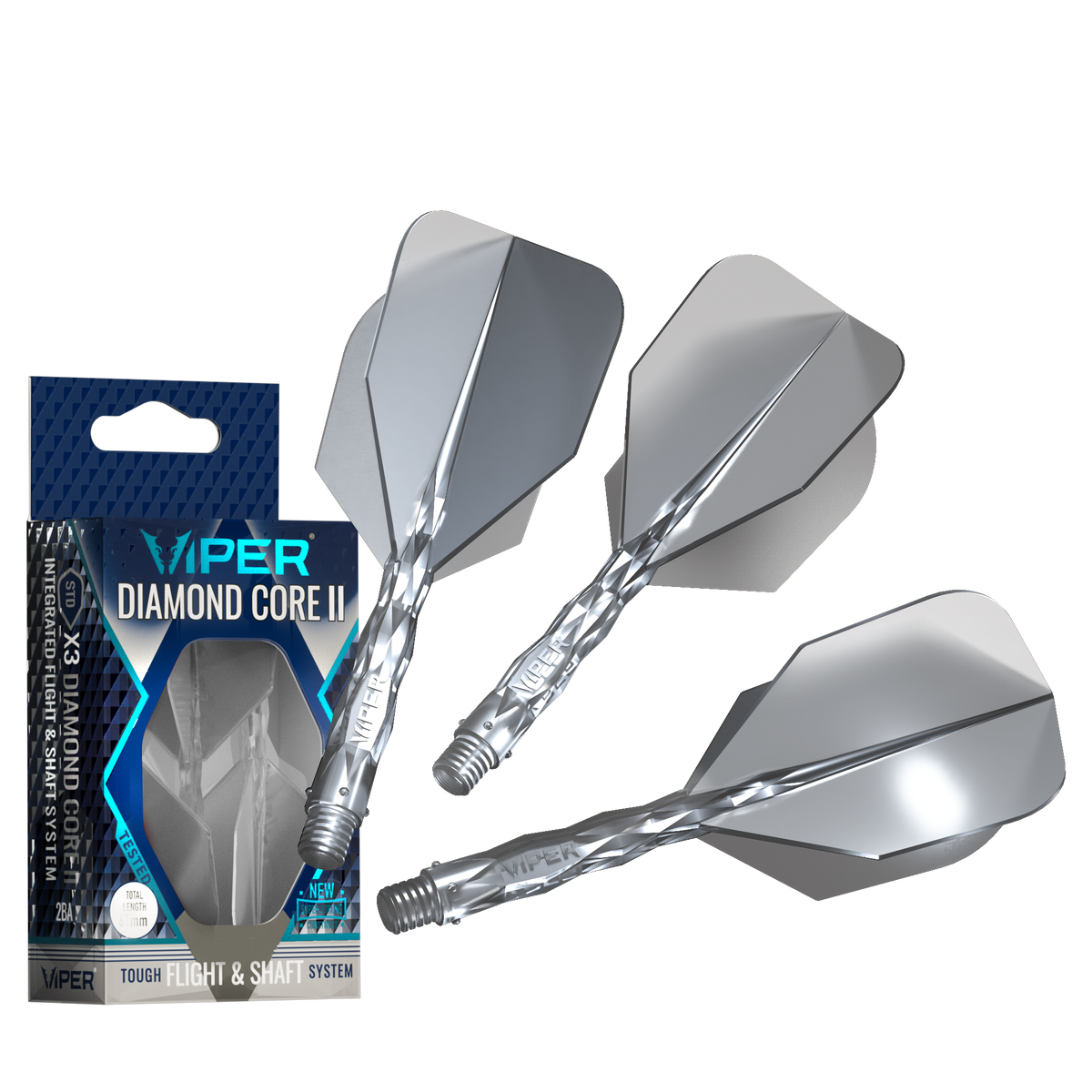 Viper Diamond Core II Standard flight, In-Between shaft, Clear
