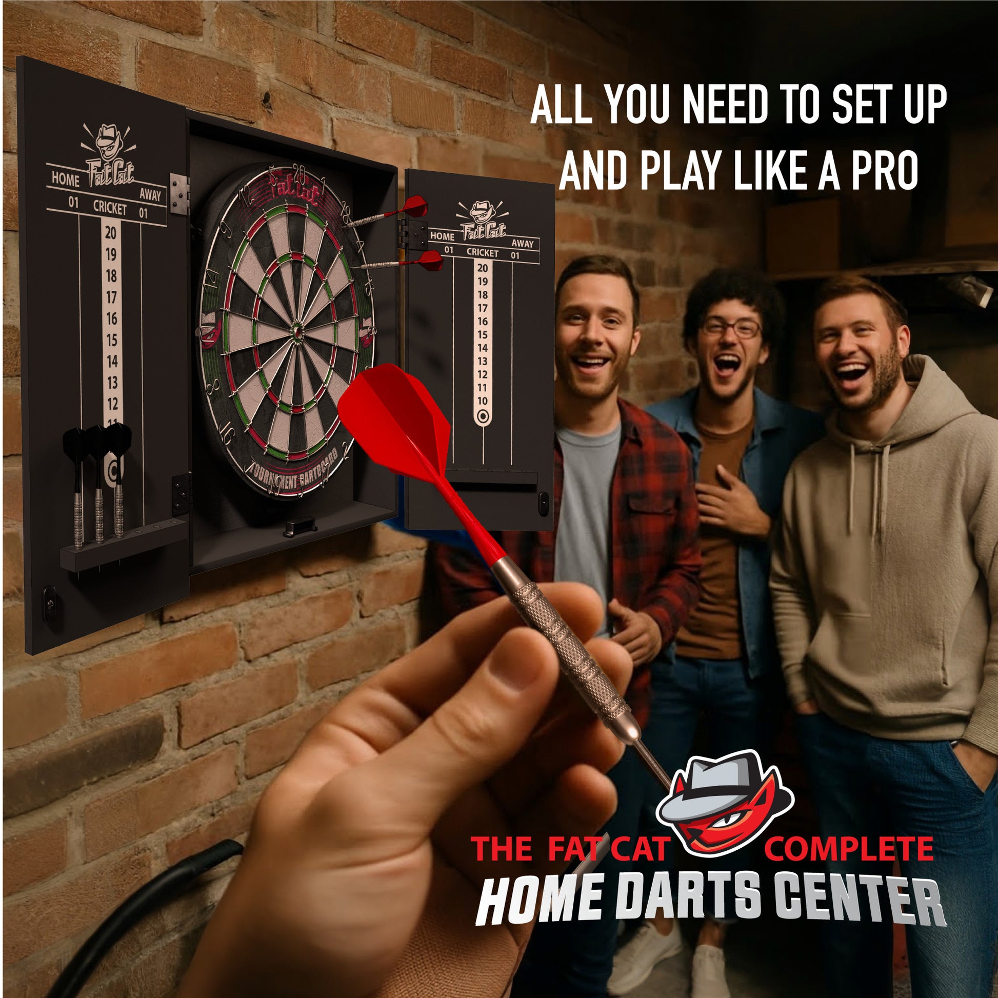Fat Cat Complete Home Darts Center | The Ultimate All-in-One Dartboard Solution