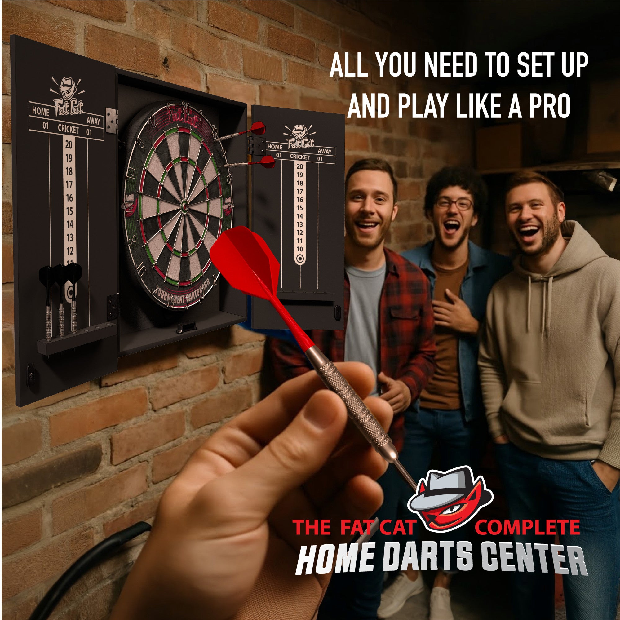 Fat Cat Complete Home Darts Center | The Ultimate All-in-One Dartboard Solution