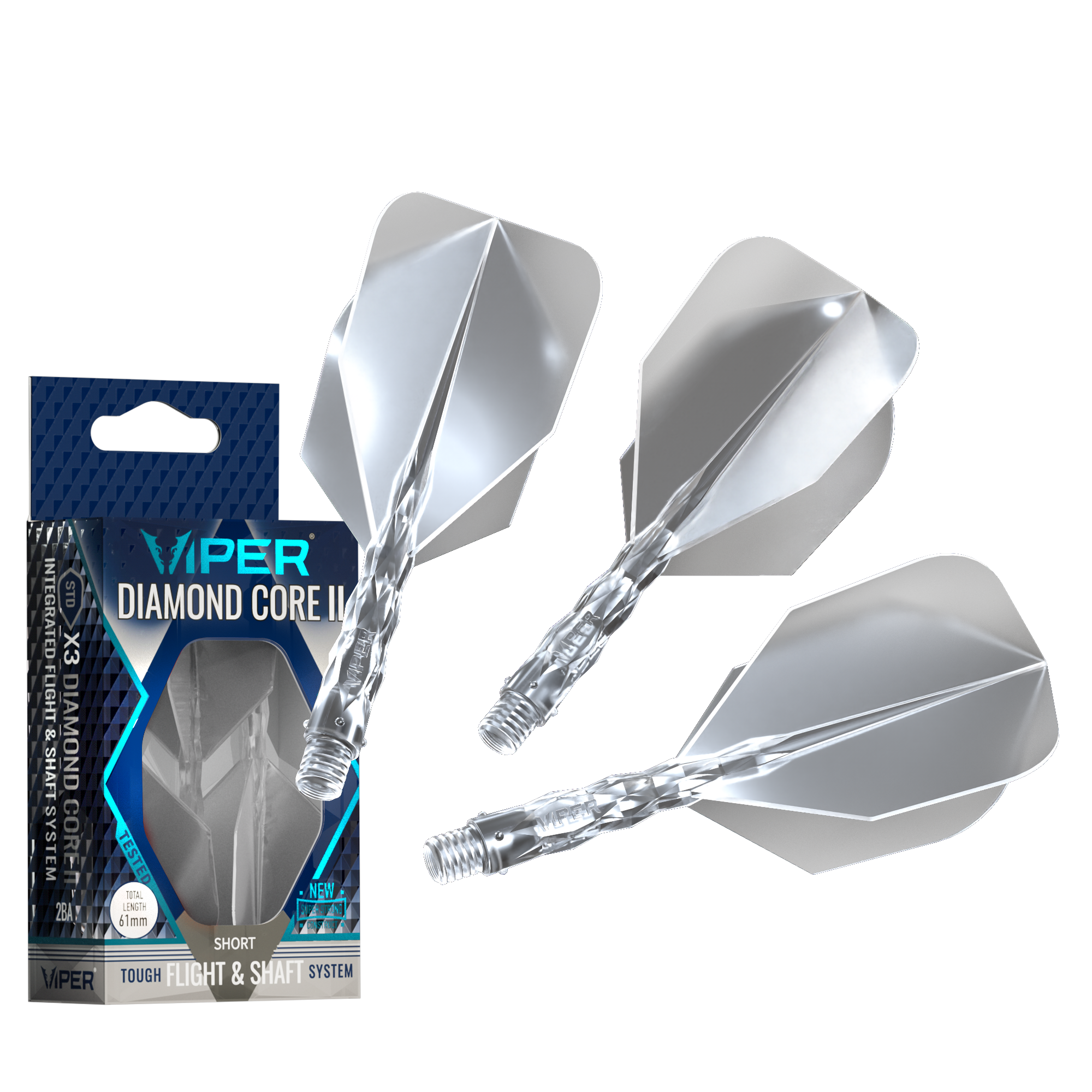 Viper Diamond Core II Standard flight, Short shaft, Clear