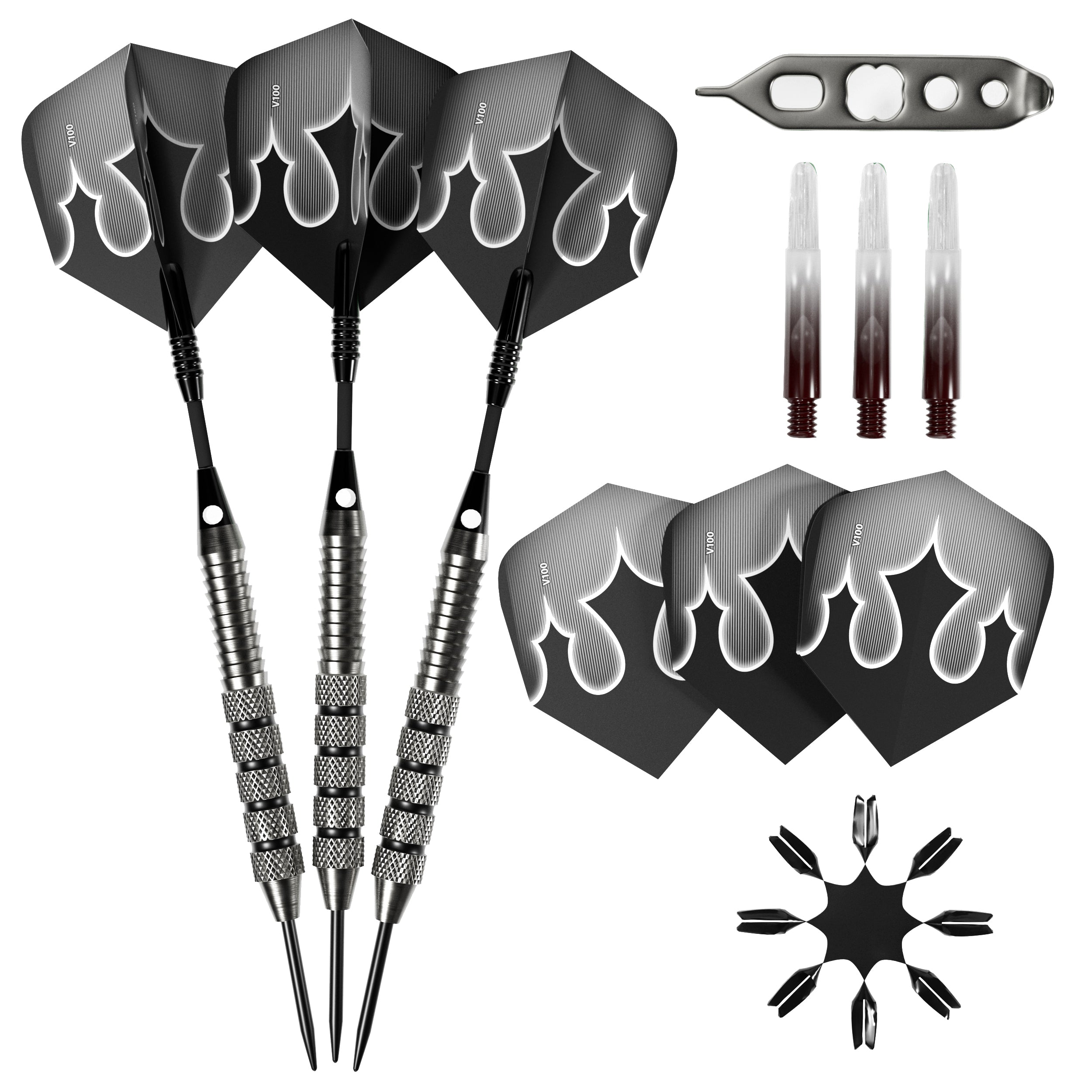 Viper Shot King Steel Tip Dart Set | 80% Tungsten | Black | 23 Grams