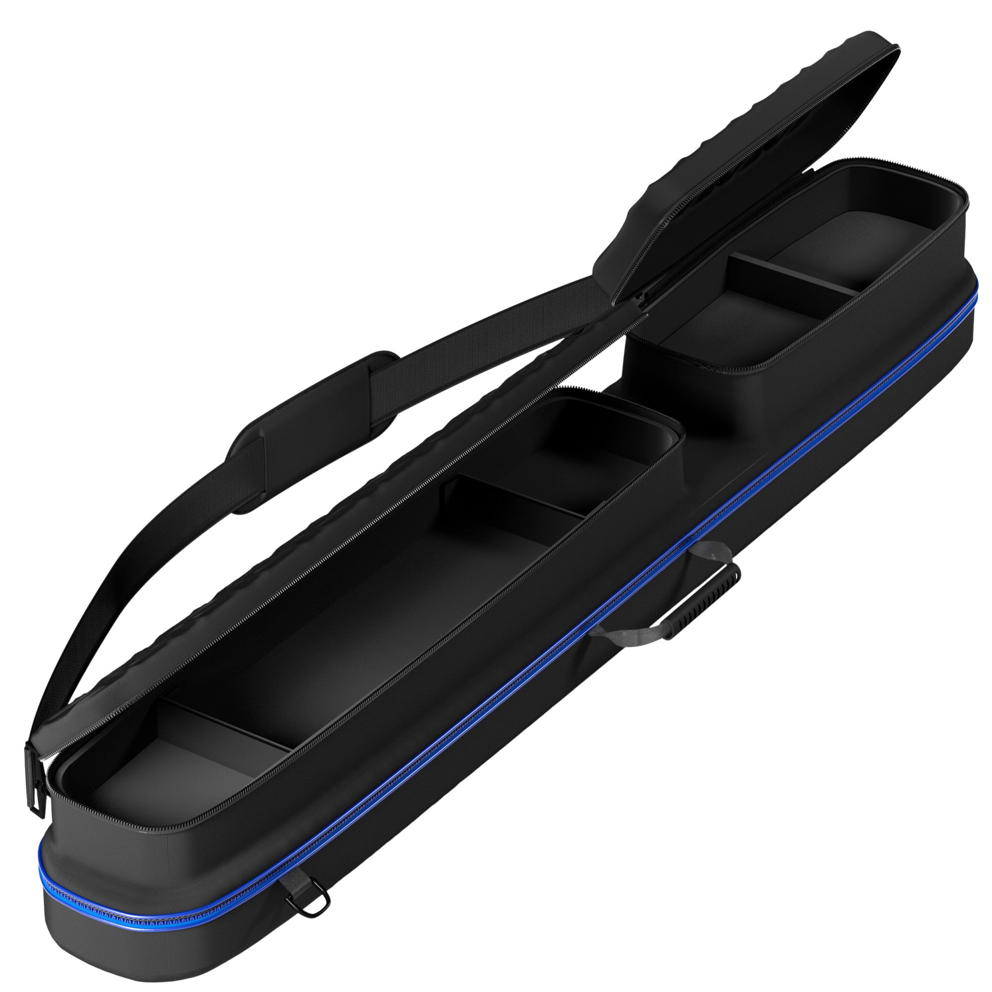 Casemaster Parallax Diamond Billiard Cue Case (Pool Stick Case) | Blue