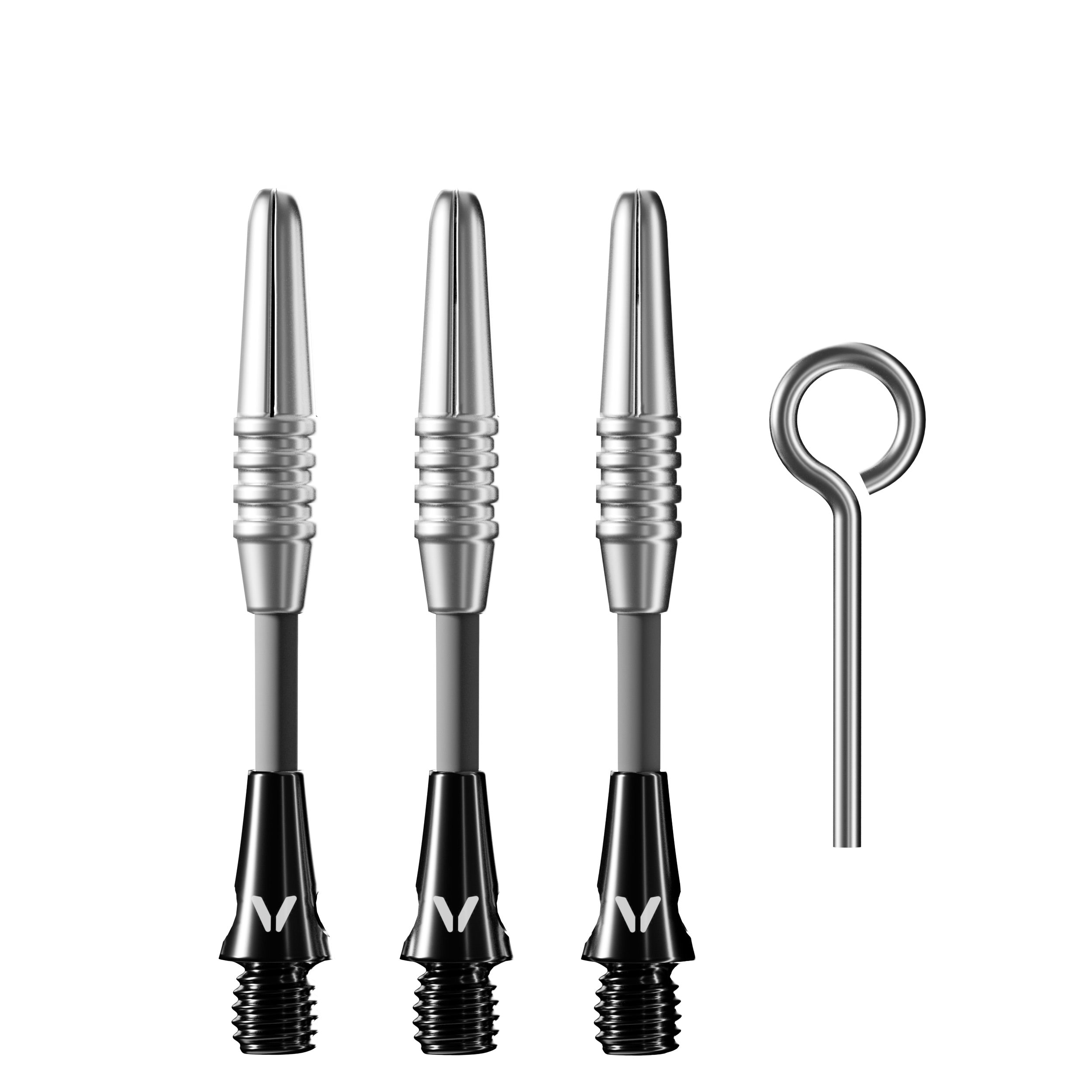 Viper Carbon Fiber Dart Shafts | Short | Silver & Black