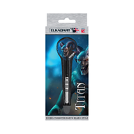 Elkadart Titan soft-tip dart in retail packaging box with Titan demon illustration and product name