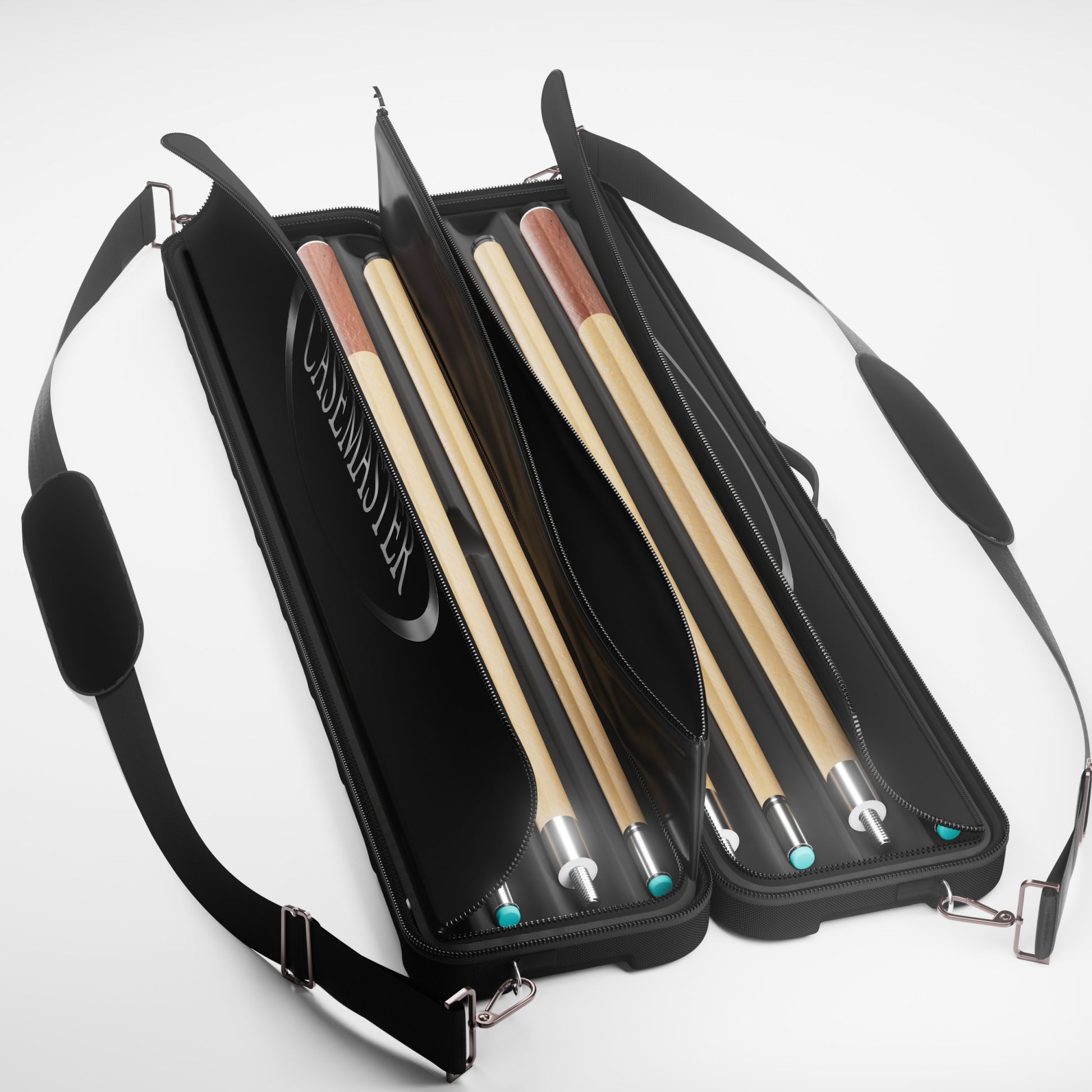 Casemaster Parallax 4x4 Billiard Cue Case (Pool Stick Case) | Black