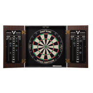 Viper Stadium Dartboard Cabinet with Shot King Sisal Dartboard, Edge Throw Line Marker, and Shadow Buster Dartboard Cabinet Light