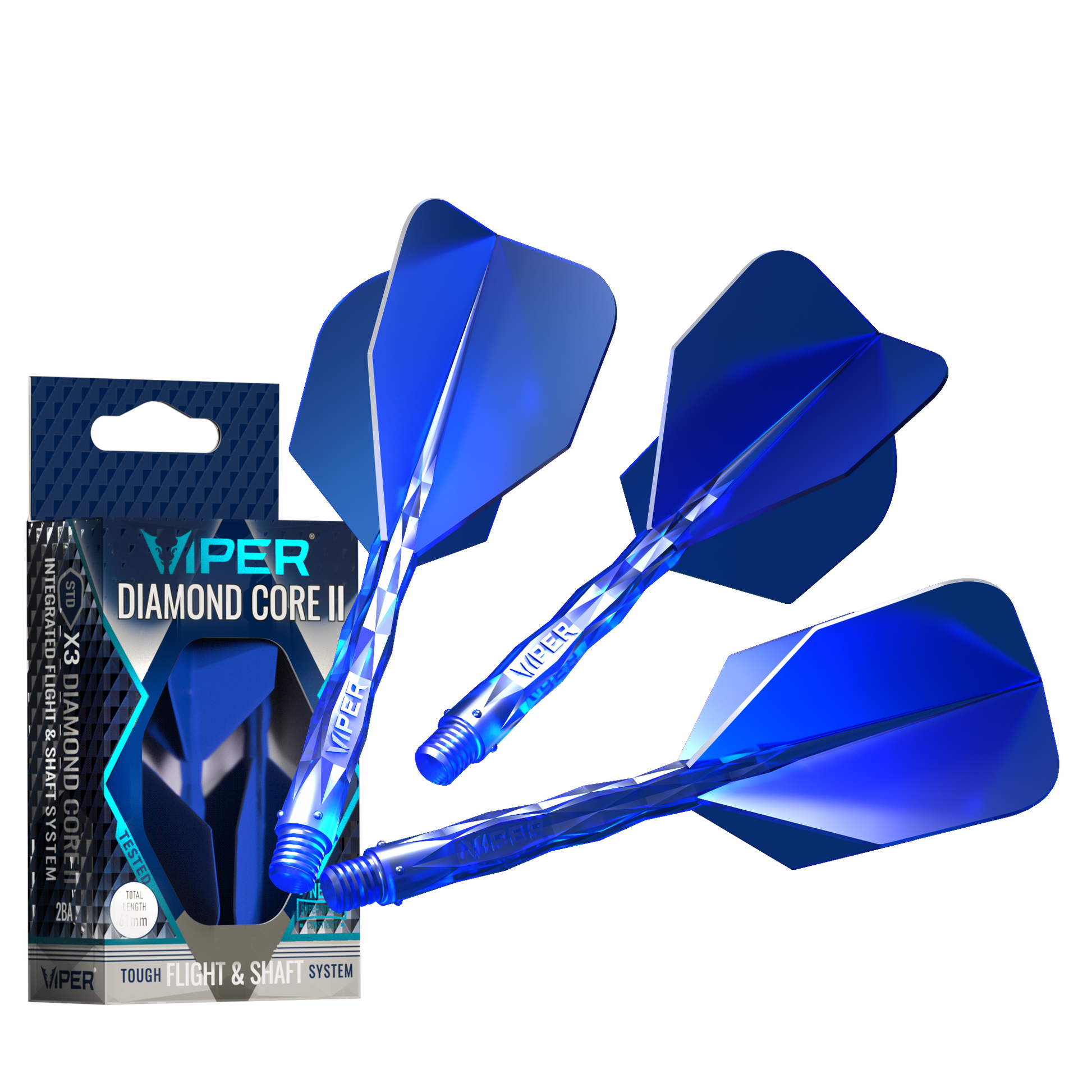 Viper Diamond Core II Standard flight, Medium shaft, Blue