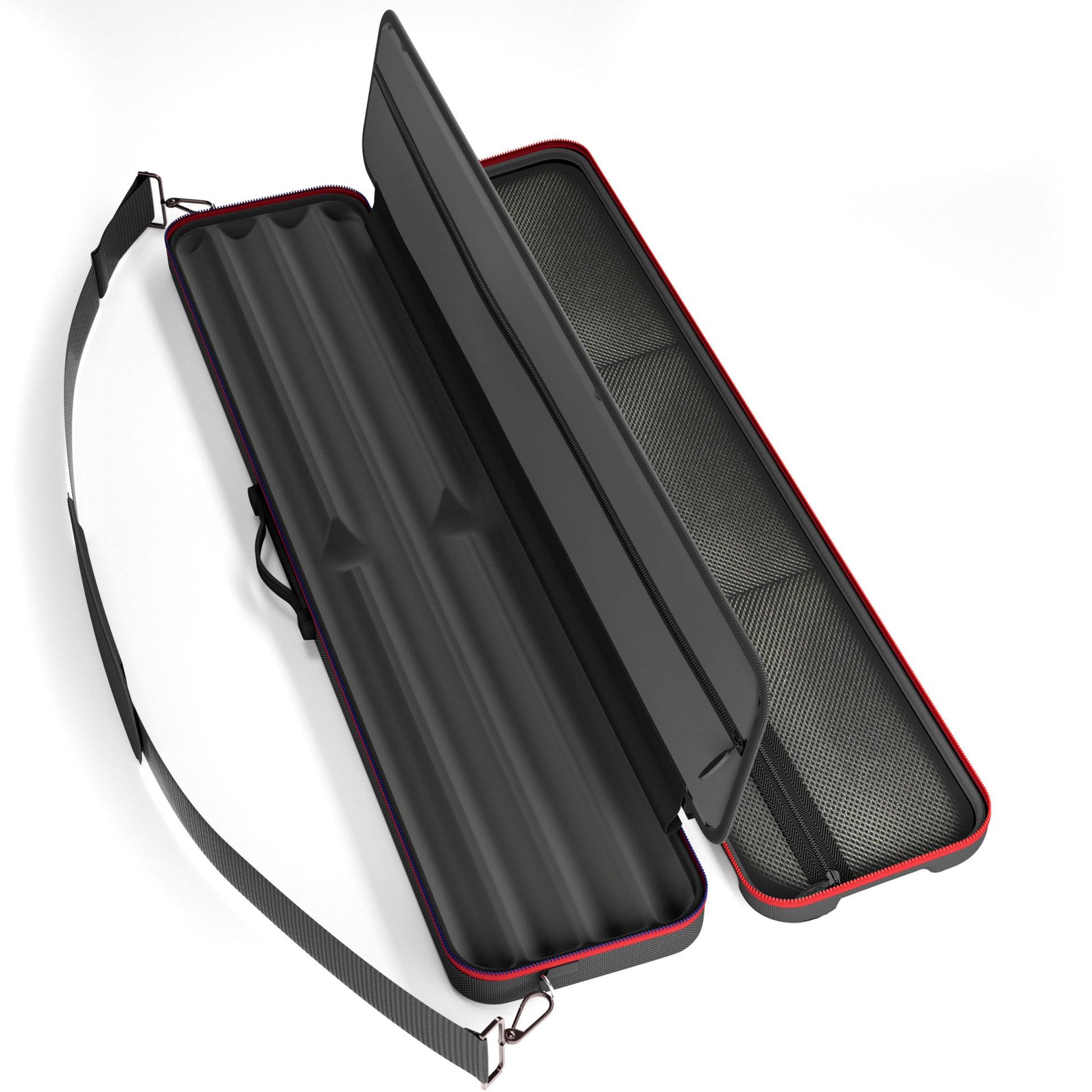 Casemaster Parallax Guard Billiard Cue Case (Pool Stick Case) | Red