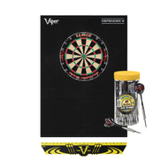 Viper League Sisal Dartboard, Defender III Dart Surround, Jar of 20 Darts and Viper Edge Throwline