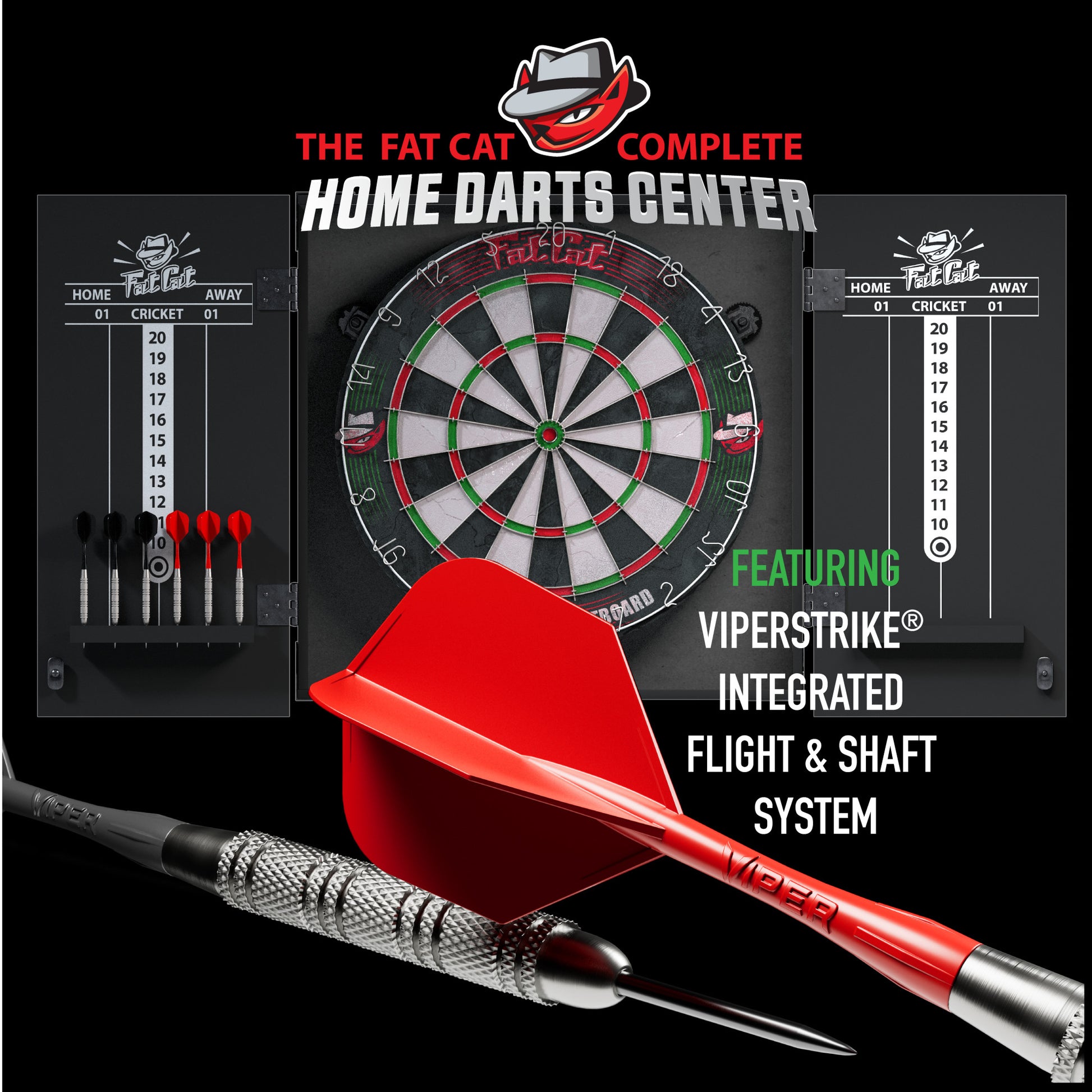 Fat Cat Complete Home Darts Center | The Ultimate All-in-One Dartboard Solution