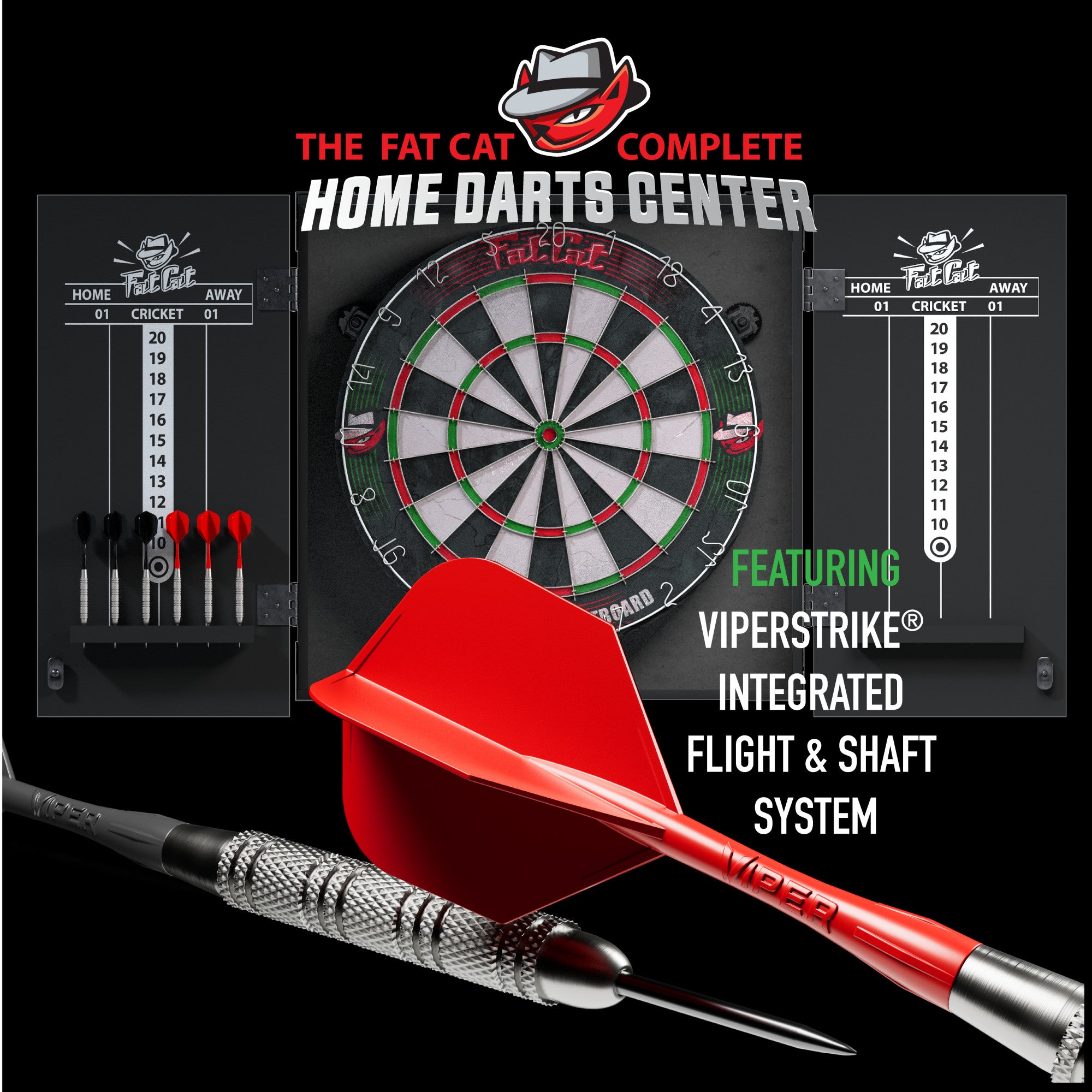 Fat Cat Complete Home Darts Center | The Ultimate All-in-One Dartboard Solution