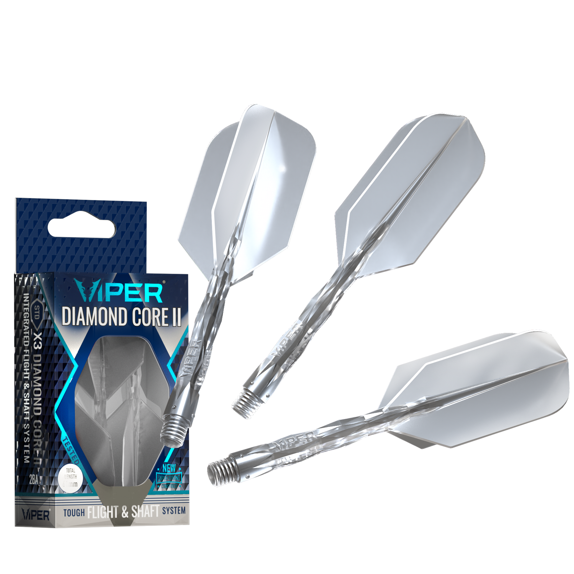 Viper Diamond Core II Slim flight, Medium shaft, Clear