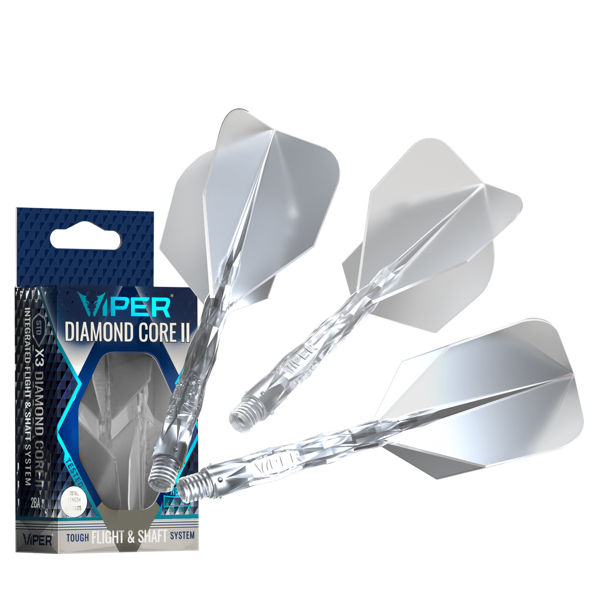 Viper Diamond Core II Standard flight, Medium shaft, Clear