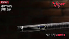 Load and play video in Gallery viewer, Viper Sinister Black and White Billiard/Pool Cue Stick
