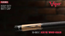 Load and play video in Gallery viewer, Viper Elementals Ashwood Grain Billiard/Pool Cue Stick
