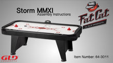 Load and play video in Gallery viewer, Fat Cat Storm MMXI 7&#39; Air Hockey Table
