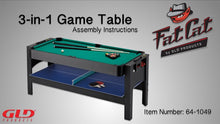 Load and play video in Gallery viewer, Fat Cat 3-in-1 6&#39; Flip Multi-Game Table
