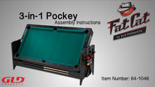 Load and play video in Gallery viewer, Fat Cat Original 3-in-1 Burgundy 7&#39; Pockey™ Multi-Game Table
