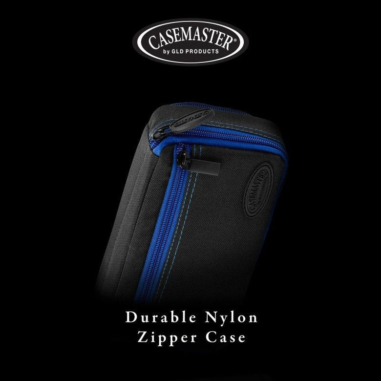 Casemaster Plazma Plus Dart Case Black with Sapphire Zipper and Phone Pocket Dart Cases Casemaster 