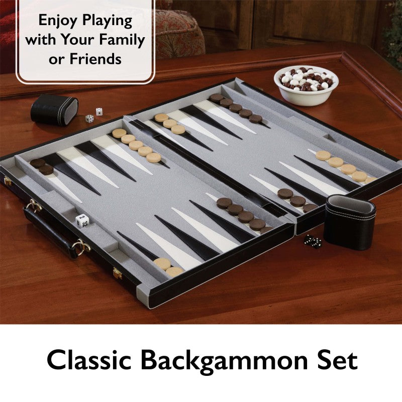 Mainstreet Classics Pennsylvania Ave 18" Backgammon Portable Set