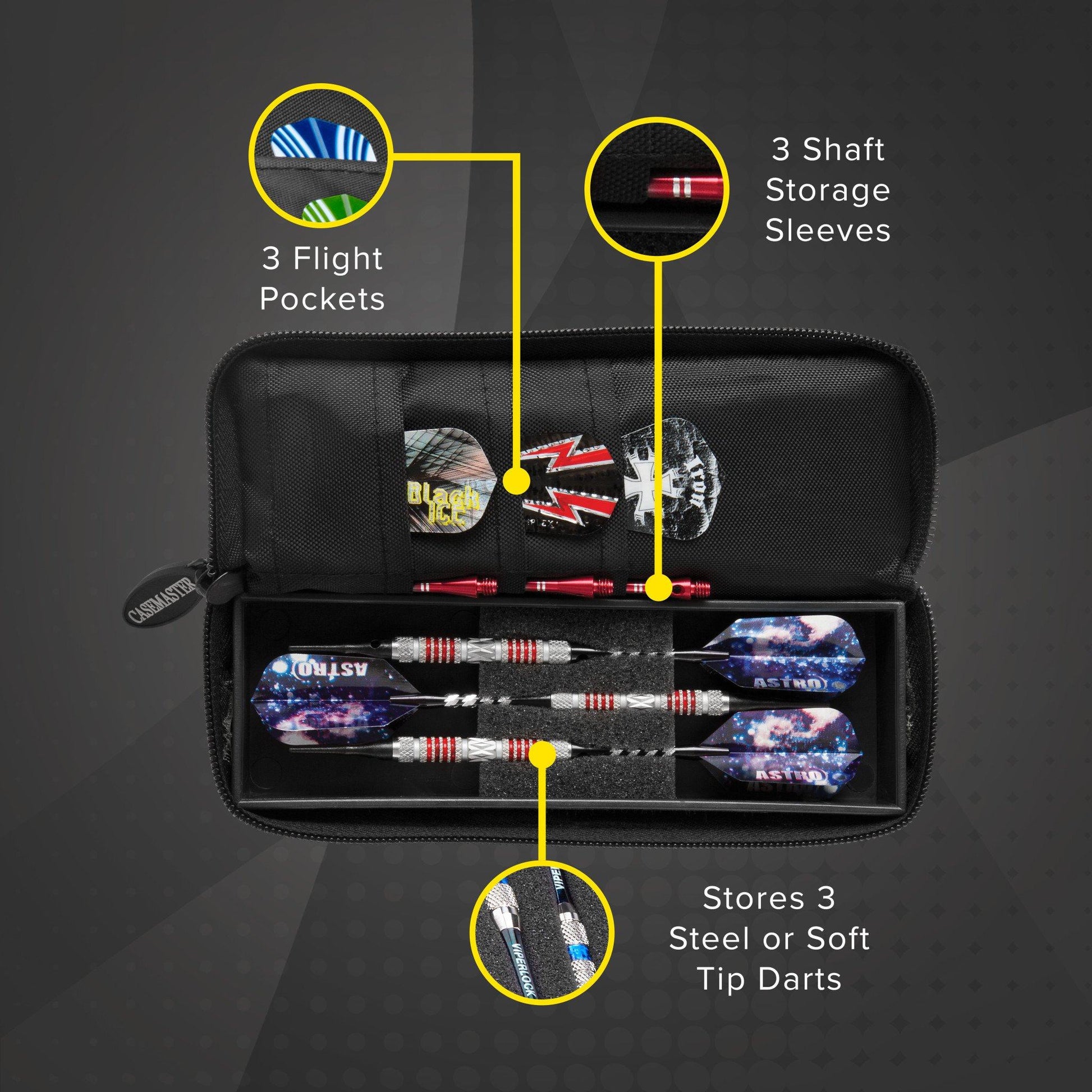 [REFURBISHED] Casemaster Salvo Black Nylon Dart Case Refurbished Refurbished GLD Products 