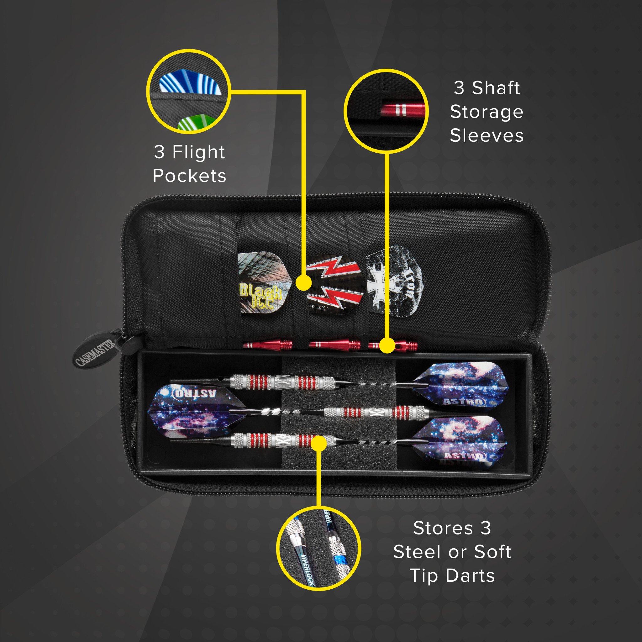 [REFURBISHED] Casemaster Salvo Black Nylon Dart Case Refurbished Refurbished GLD Products 