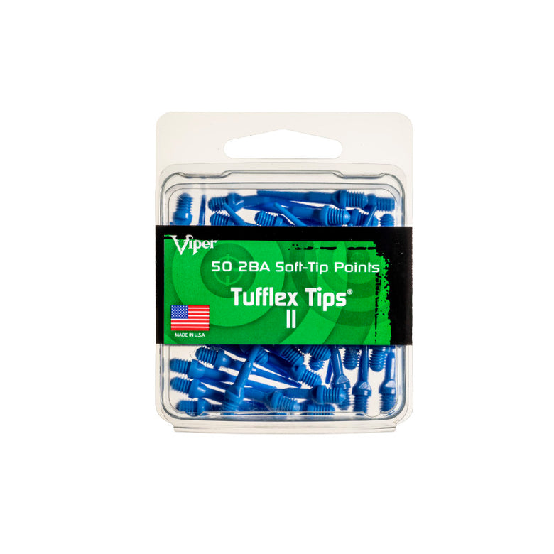 Viper Tufflex Tips II 2BA Blue 50Ct Soft Dart Tips