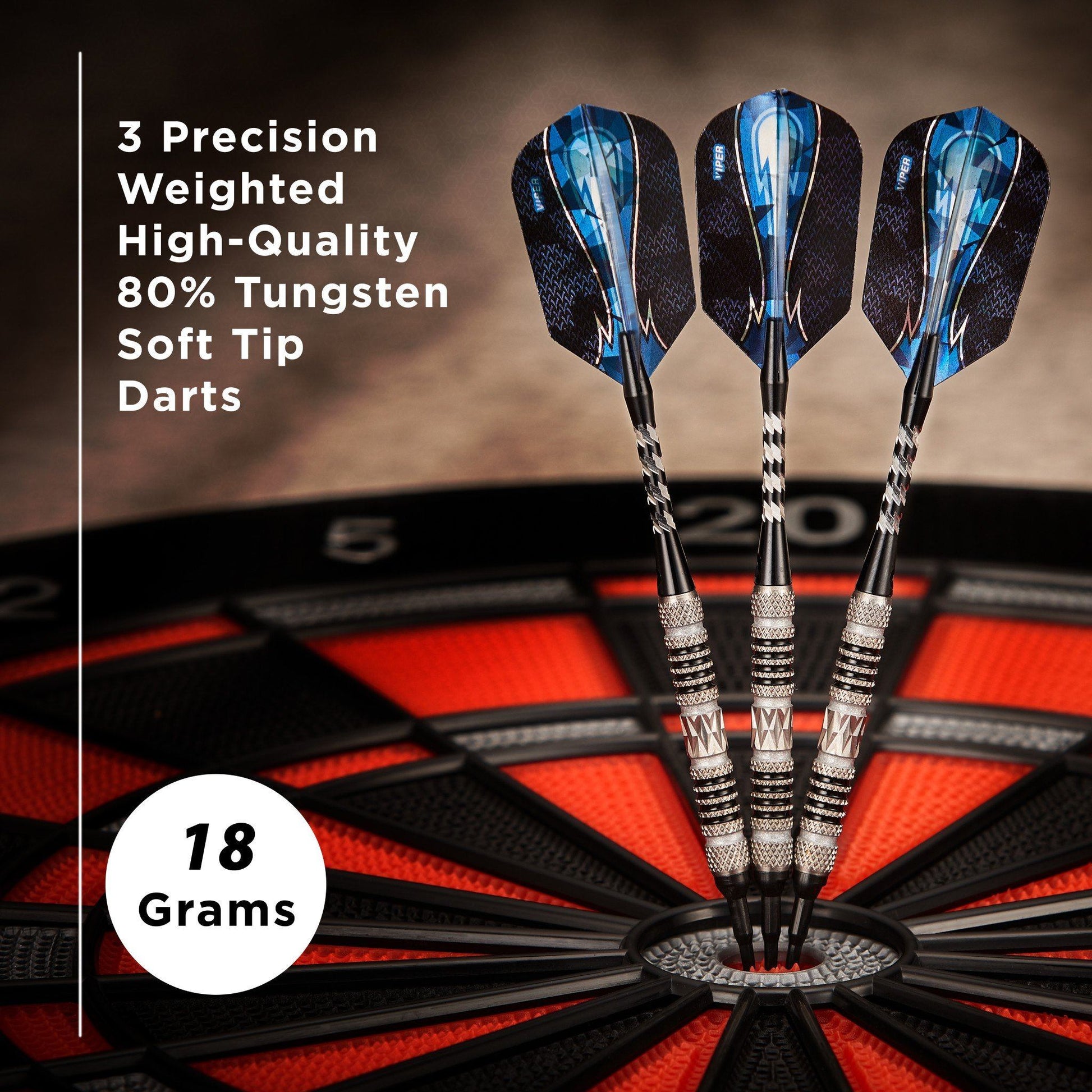 [REFURBISHED] Viper Astro Darts 80% Tungsten Soft Tip Darts Black Rings Refurbished Refurbished GLD Products 