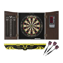 Load image into Gallery viewer, Viper Vault Deluxe Dartboard Cabinet with Built-In Pro Score, Dead-On Dartboard, Edge Throw Line and Black Mariah Darts Viper 
