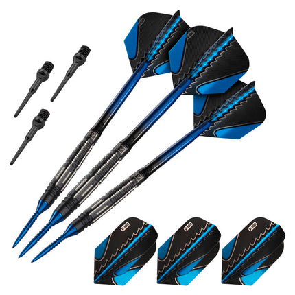 Viper Black Flux 90% Tungsten Steel or Soft Tip Conversion Darts Blue 20 Grams