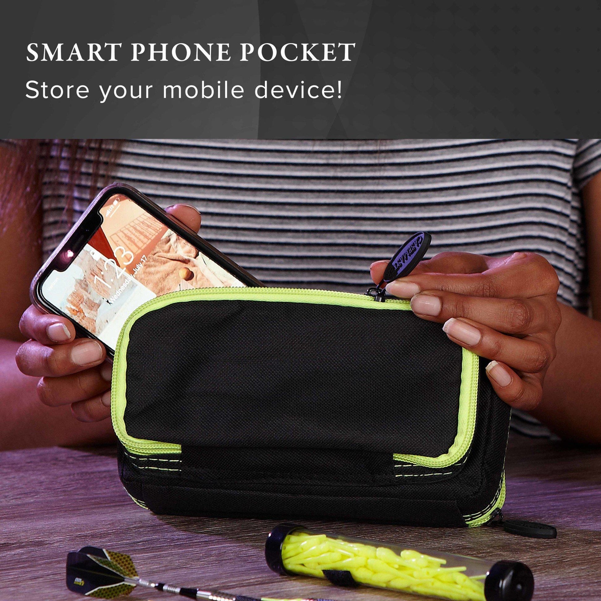 [REFURBISHED] Casemaster Plazma Plus Dart Case Black with Yellow Trim and Phone Pocket Refurbished Refurbished GLD Products 